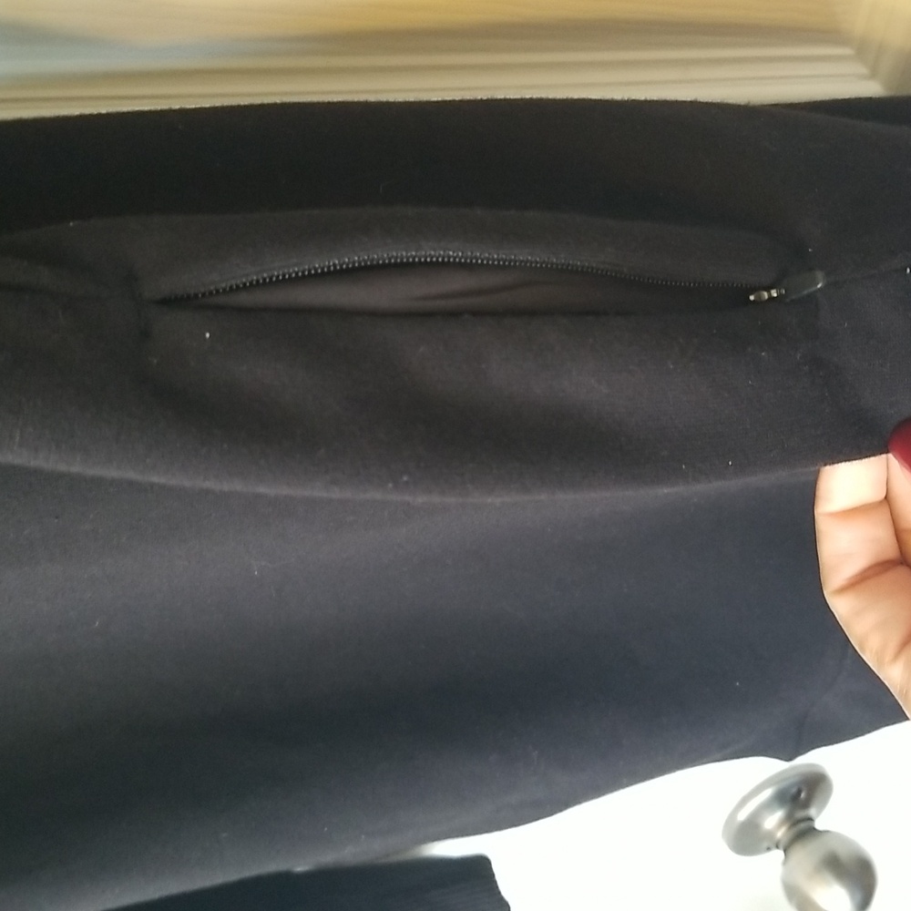 Athleta Circa Black With White Stripes Longsleeve Mini Track Dress - Picture 7 of 15